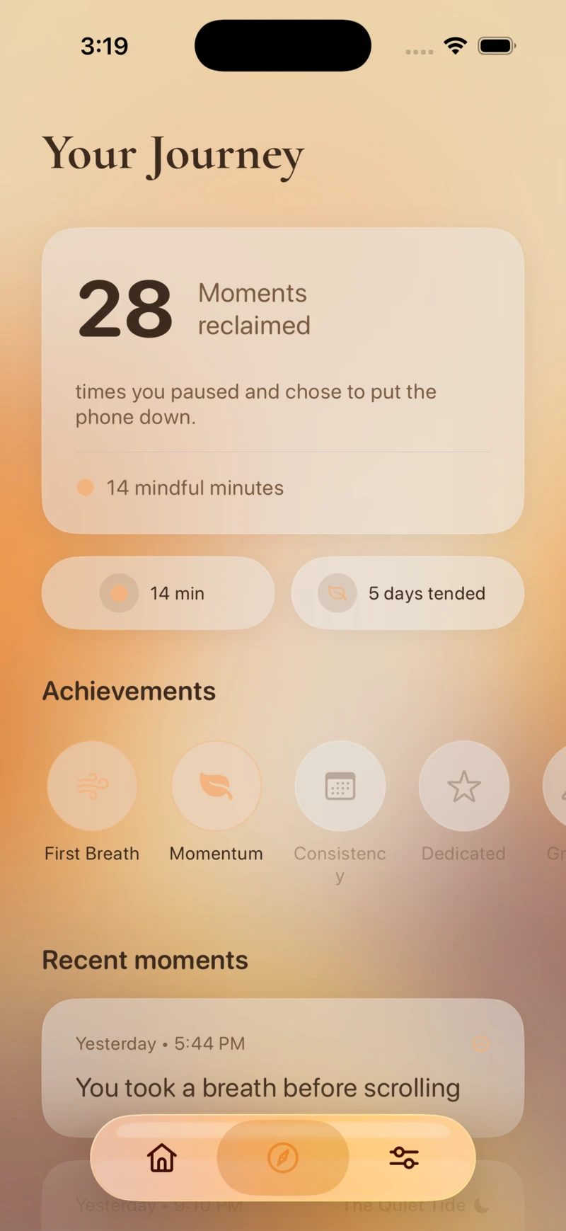 Moments reclaimed